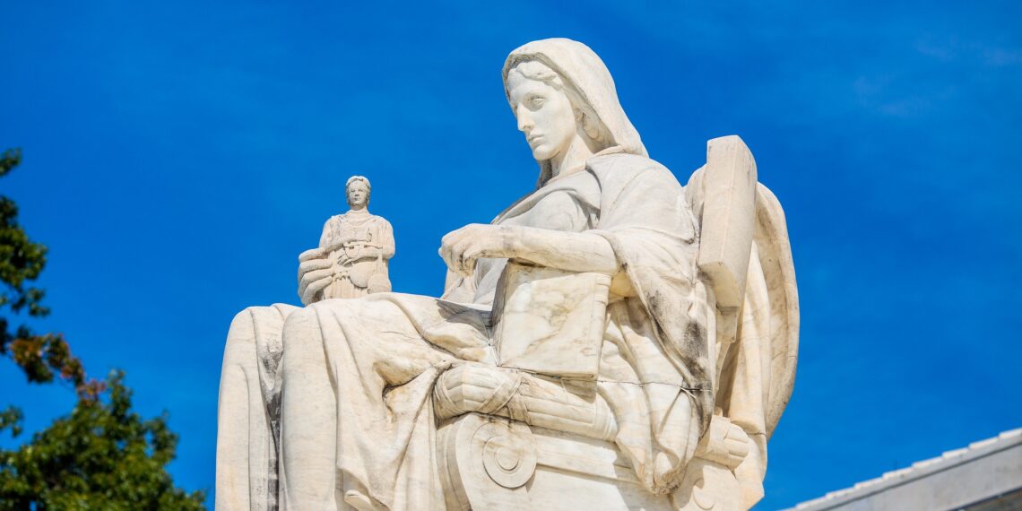 A statute of the Contemplation of Justice outside the Supreme Court building