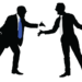 Two men in suits yelling at each other