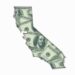 California CA Money Map Cash Economy Dollars 3d Illustration