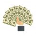 hand with money