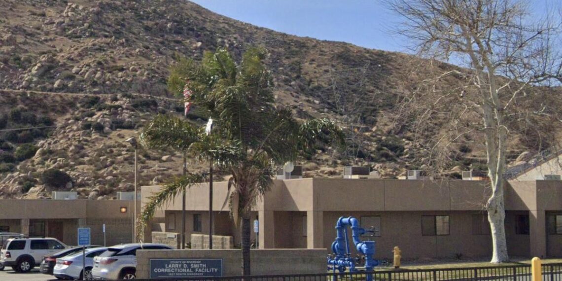 Exterior of the Larry D. Smith Correctional Facility in Banning.