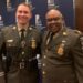 Sgt. Patrick Kepp (left) and Chief Marcus Jones (right) at an awards ceremony in 2021.