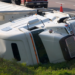 Big Rig Truck Layed down.