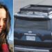 Woman next to photo of Toyota 4Runner