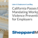 California Passes New Law Mandating Workplace Violence Prevention Plan for Employers