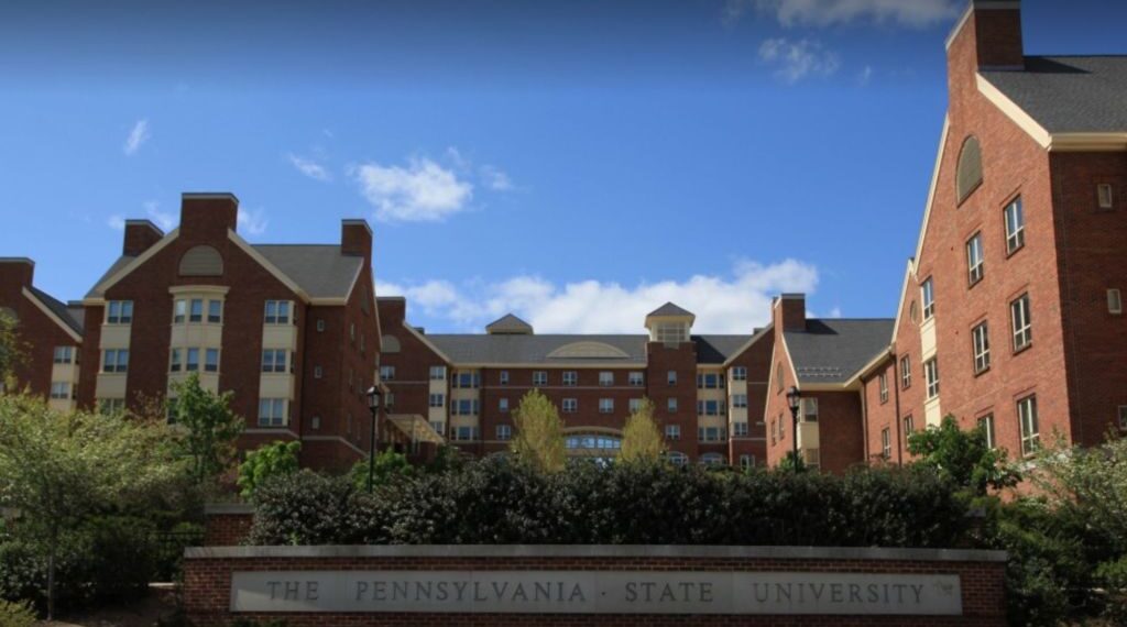 One female victim was showering on the third floor of Hamilton Hall when she noticed a person standing next to the stall she was in, according to a criminal affidavit from Penn State University police.