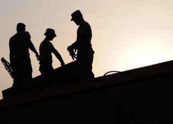 building construction site work