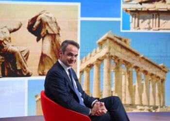Kyriakos Mitsotakis on the BBC’s Sunday With Laura Kuenssberg yesterday.