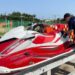 Coastguard staff inspect the jetski in Incheon, South Korea