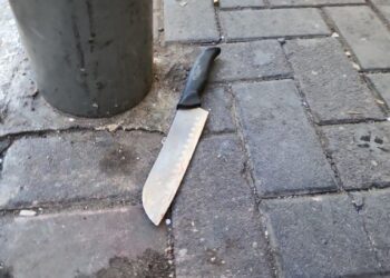 The knife reportedly used to stab and kill Israel Police Sgt. Rose Lubin.