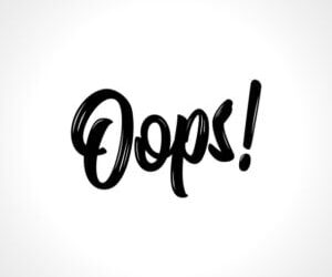 Oops. Trendy calligraphy. Vector illustration