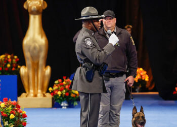 Heroic K-9 unit honored at National Dog Show for role in capturing prison escapee