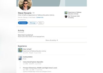 A screenshot of Stephen Havonic's LinkedIn profile