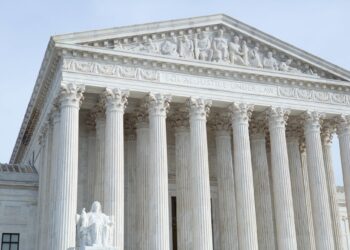 The front of the Supreme Court building