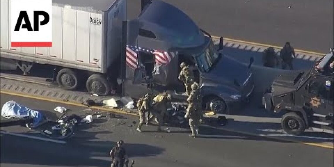 SWAT armored vehicle rips apart truck cab to arrest driver after Texas police pursuit