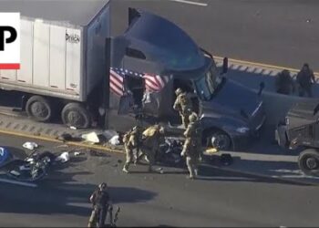SWAT armored vehicle rips apart truck cab to arrest driver after Texas police pursuit