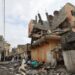 Aftermath of Israeli airstrikes on houses in Khan Younis.