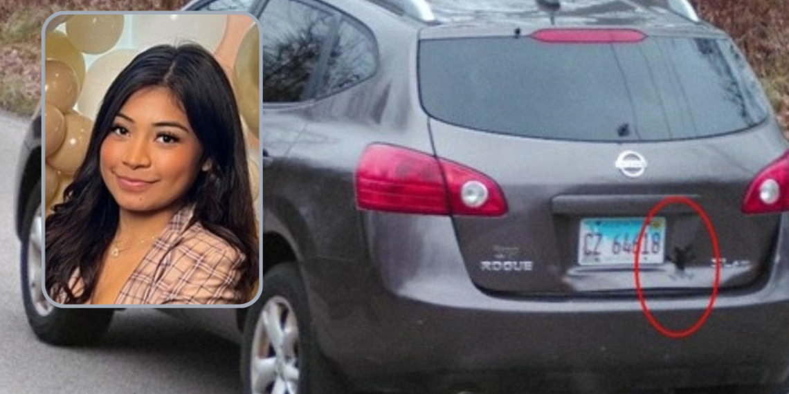 Brissa Romero went missing on Dec. 4, 2023, while on the way to a holiday work party in the Chicago suburb of Vernon Hills, Illinois, authorities said. Pictured here is her gray 2008 Nissan Rouge with Illinois license plate CZ64618. (Images: Village of Cartersville Public Safety)