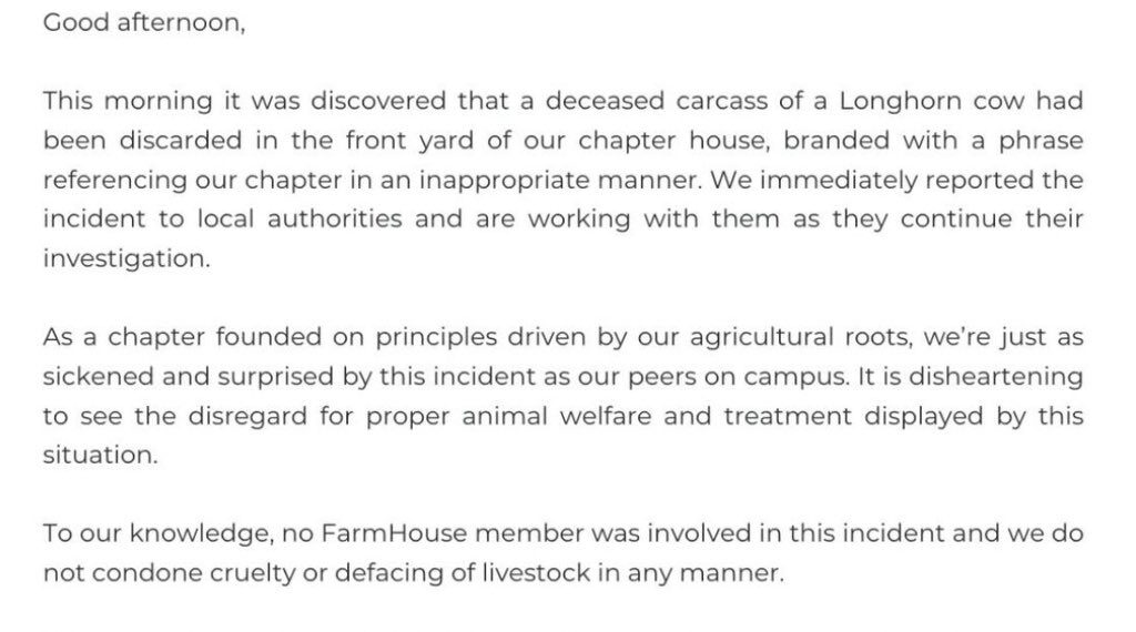 Oklahoma State investigates dead longhorn at fraternity house as football team plays Texas – Law Officer