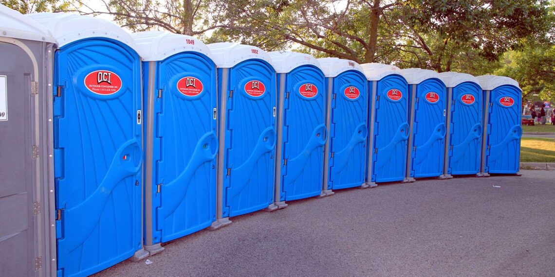 Bizarre police chase ends with suspect trapped in porta potty