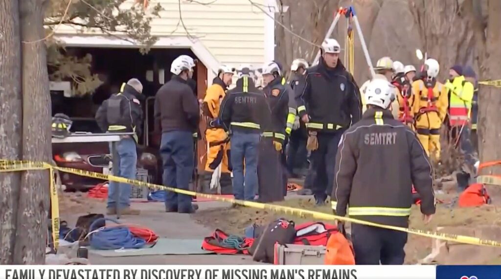 Emergency crews were called to remove the body from well.