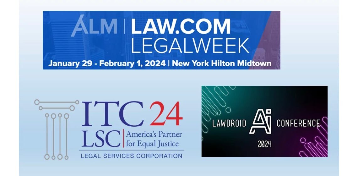 The Week of Jan. 29 Brings Three Legal Tech Conferences, Spanning BigLaw, SmallLaw and A2J