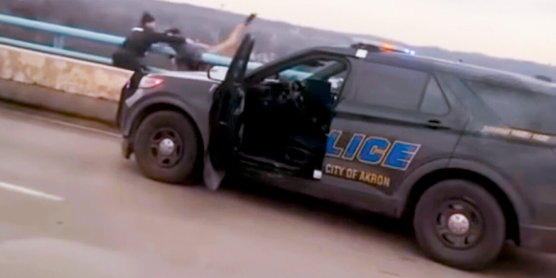 “Hero is an understatement:” Akron police officer saves suicidal man’s life in dramatic bridge rescue