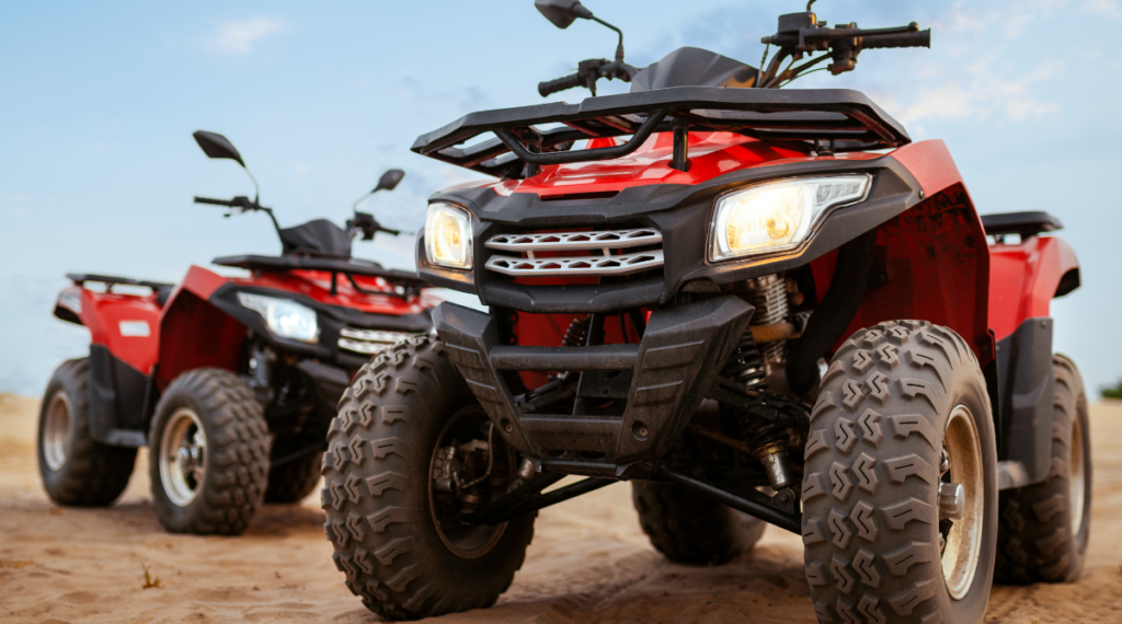 ATVs in the desert.