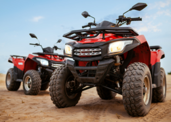 ATVs in the desert.