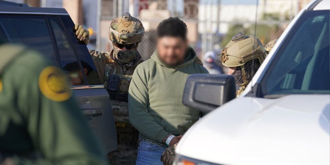 Customs and Border Protection (CPB) in Texas with the wanted fugitive