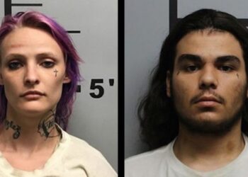 Shawna Rhae Cash and Elijah Michael Andazola are seen in jail mugshots.