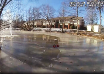 Jonesboro officer pulls child from frozen pond in dramatic body-cam video