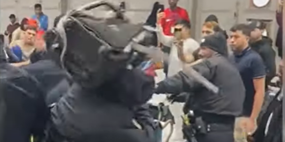 NYPD officers attacked while detaining man at migrant shelter