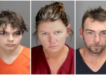 Ethan Crumbley, Jennifer Crumbley and James Crumbley mugshots