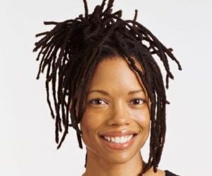 Portrait of a Woman With Long Dreadlocks