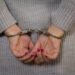 Women criminal in handcuffs arrested for crimes