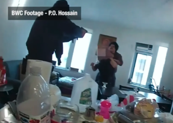 Bodycam shows tense moment NYPD officer fires single shot that neutralizes crazed son holding mother hostage – Law Officer