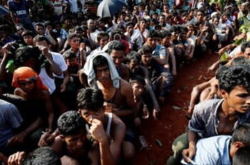 Figure 1 Displaced Rohingya at a refugee camp. Source: Yahoo Images