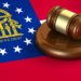 georgia flag and gavel