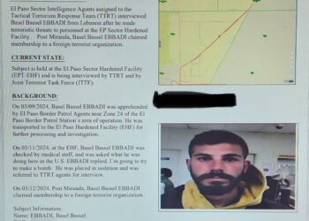Border Patrol memo exclusively obtained by The Post showing Lebanese migrant Basel Bassel Ebbadi