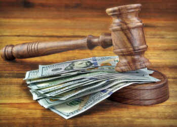 gavel and money