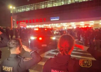Police swarmed the suburb following the shooting.