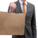 Lawyer holding a shopping bag