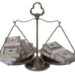 scales of justice money law legal business finance