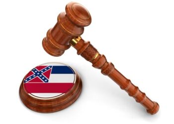 Mississippi flag and gavel